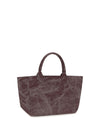 medium trapeze teddy print shopping bag