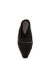 shearling ballerinas with precious bar