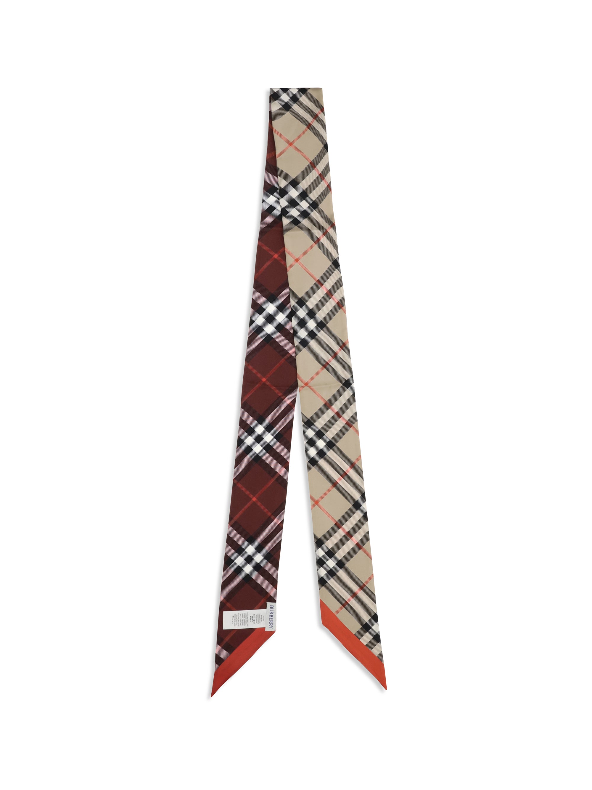 check silk scarf