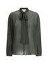 ALAIA 36 lavalli?re neckline blouse
