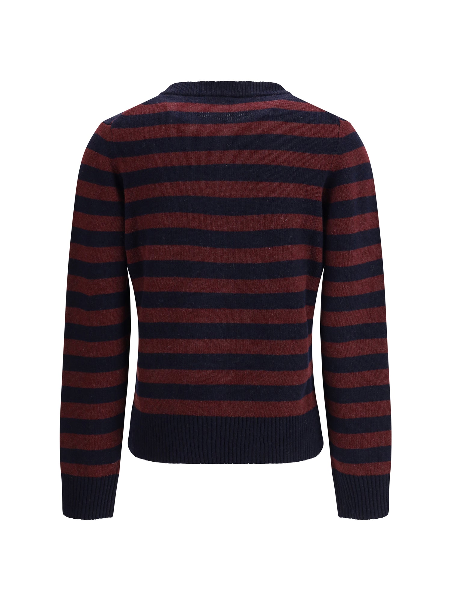 GANNI L poodle striped sweater