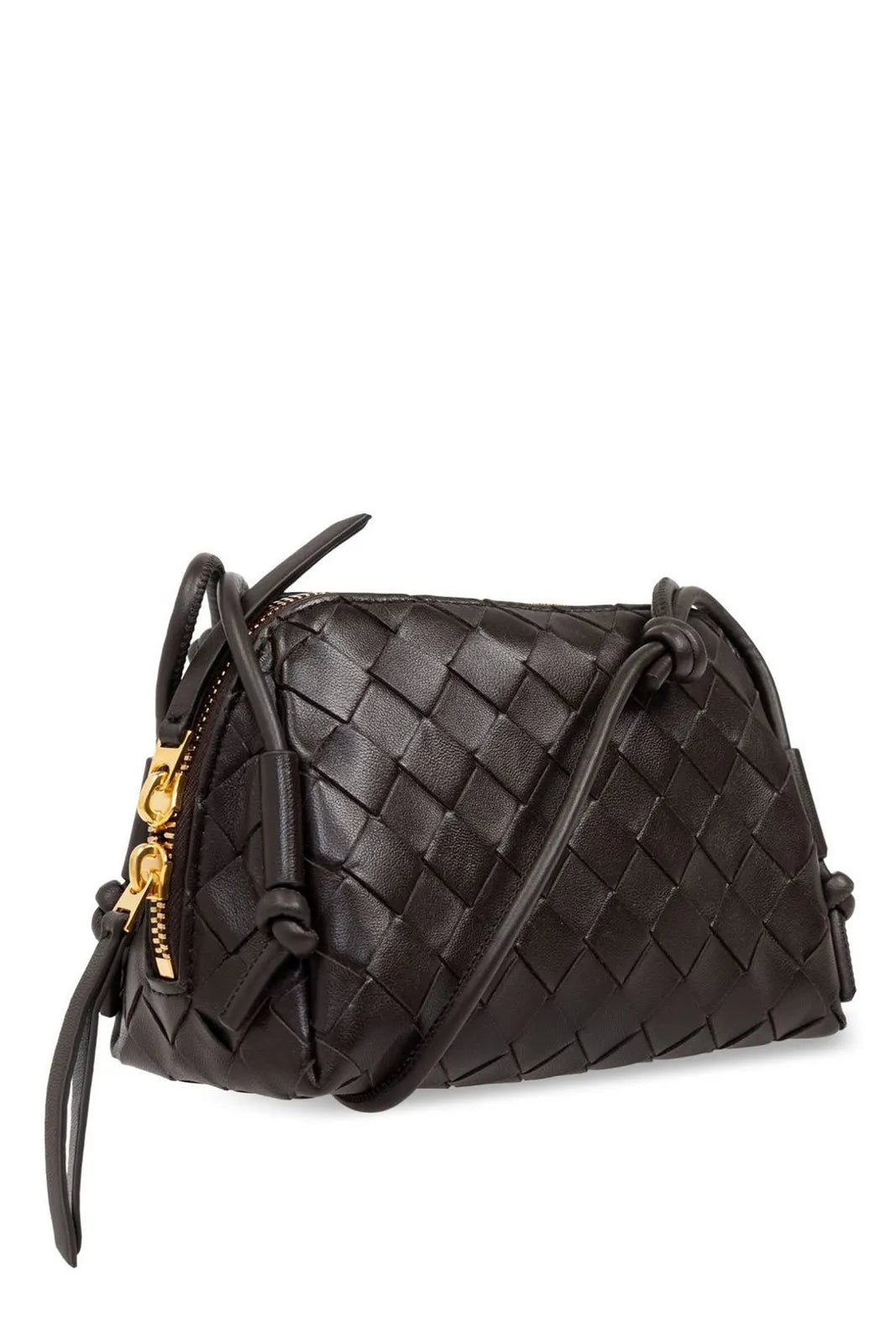 Intrecciato Concert Leather Shoulder Bag