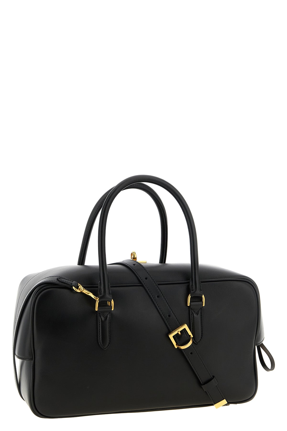 the balenciaga bowling le 7 medium handbag features a structured silhouette ma