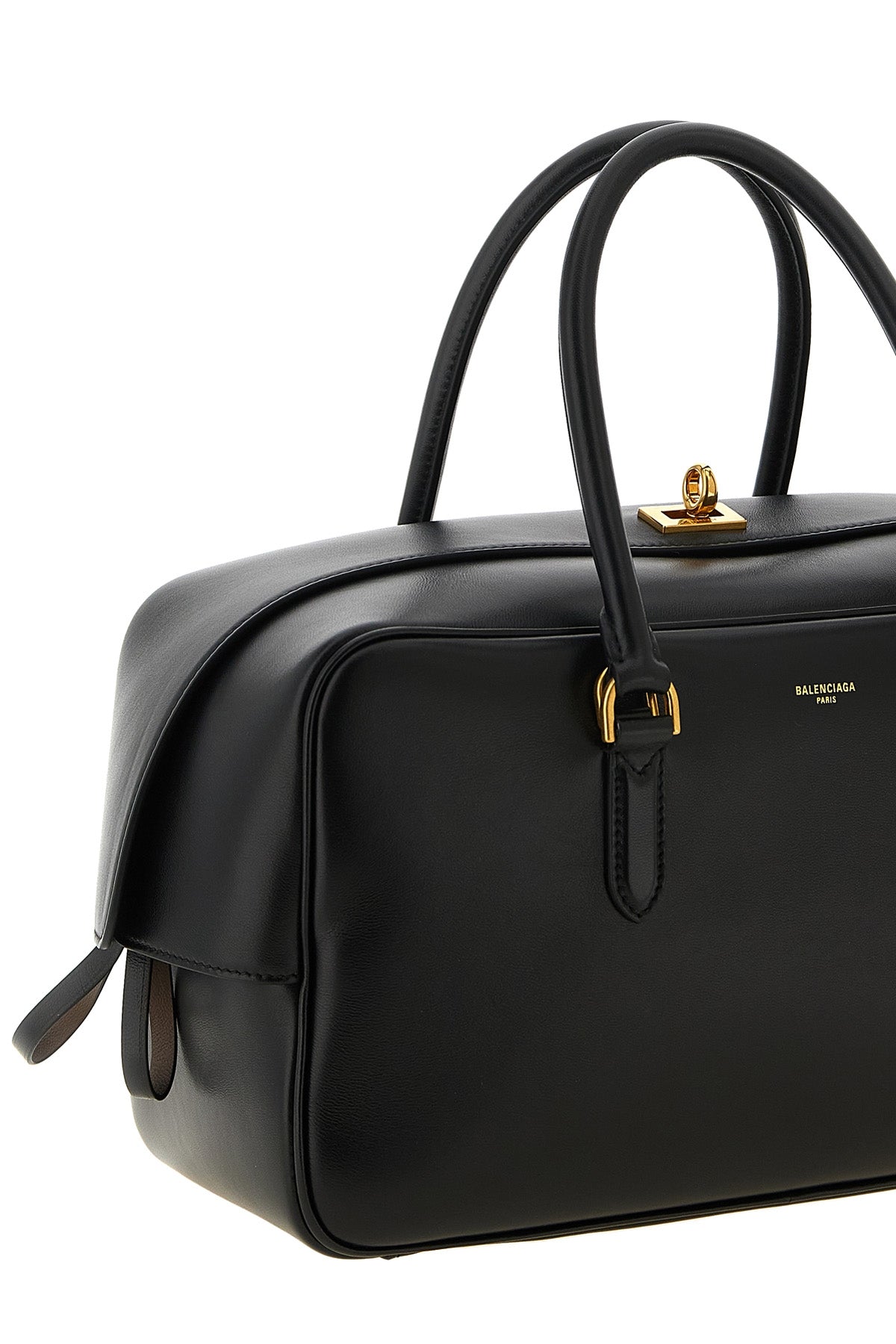 the balenciaga bowling le 7 medium handbag features a structured silhouette ma