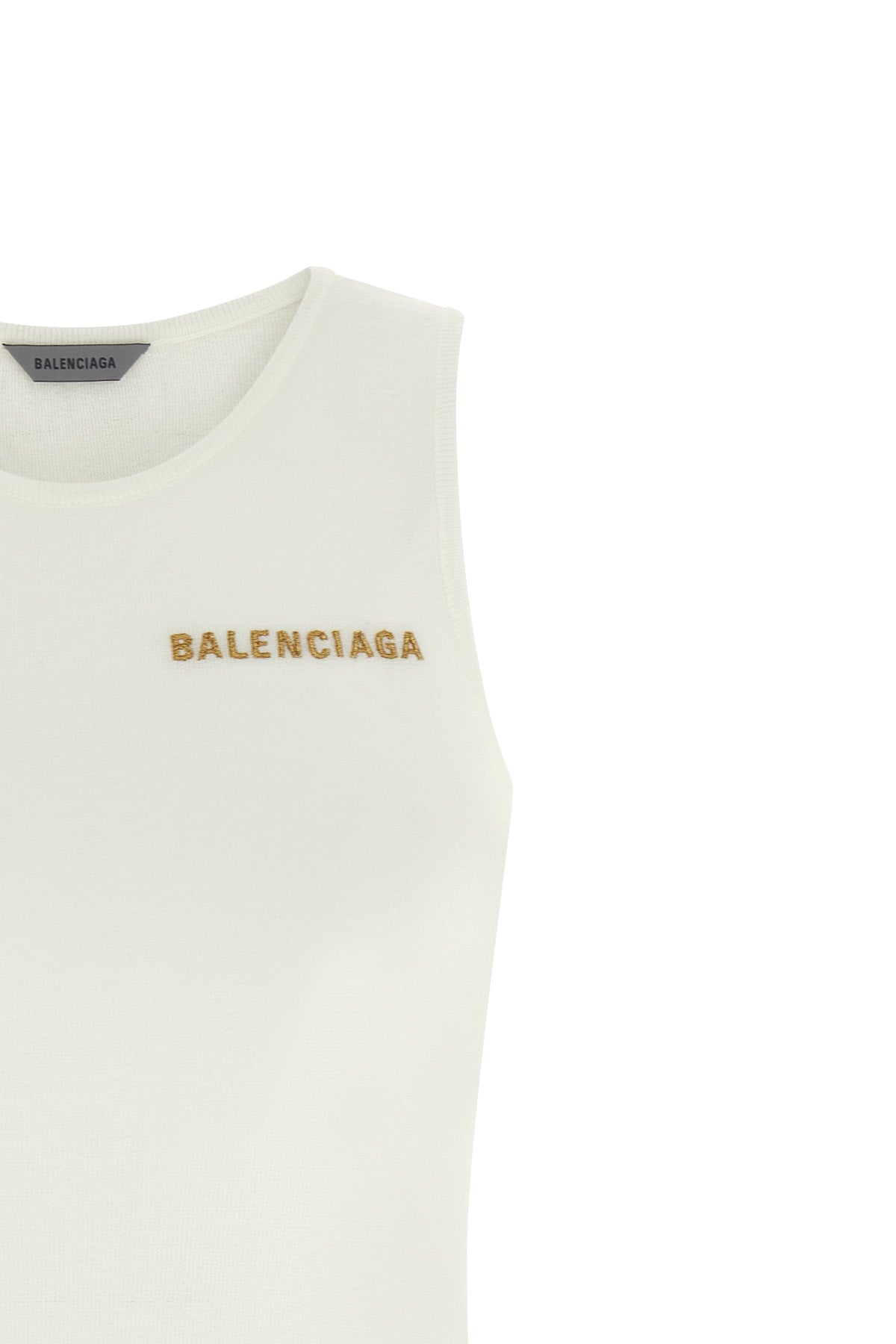 the balenciaga tank top defines contemporary minimalism through a precise sartor