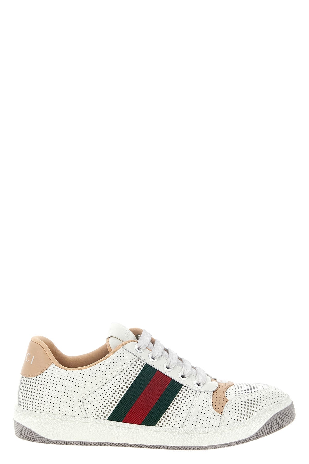 gucci screener sneakers reinterpret the classic sporty silhouettes of the seve