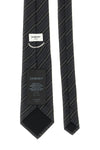 the saint laurent striped tie in silk jacquard