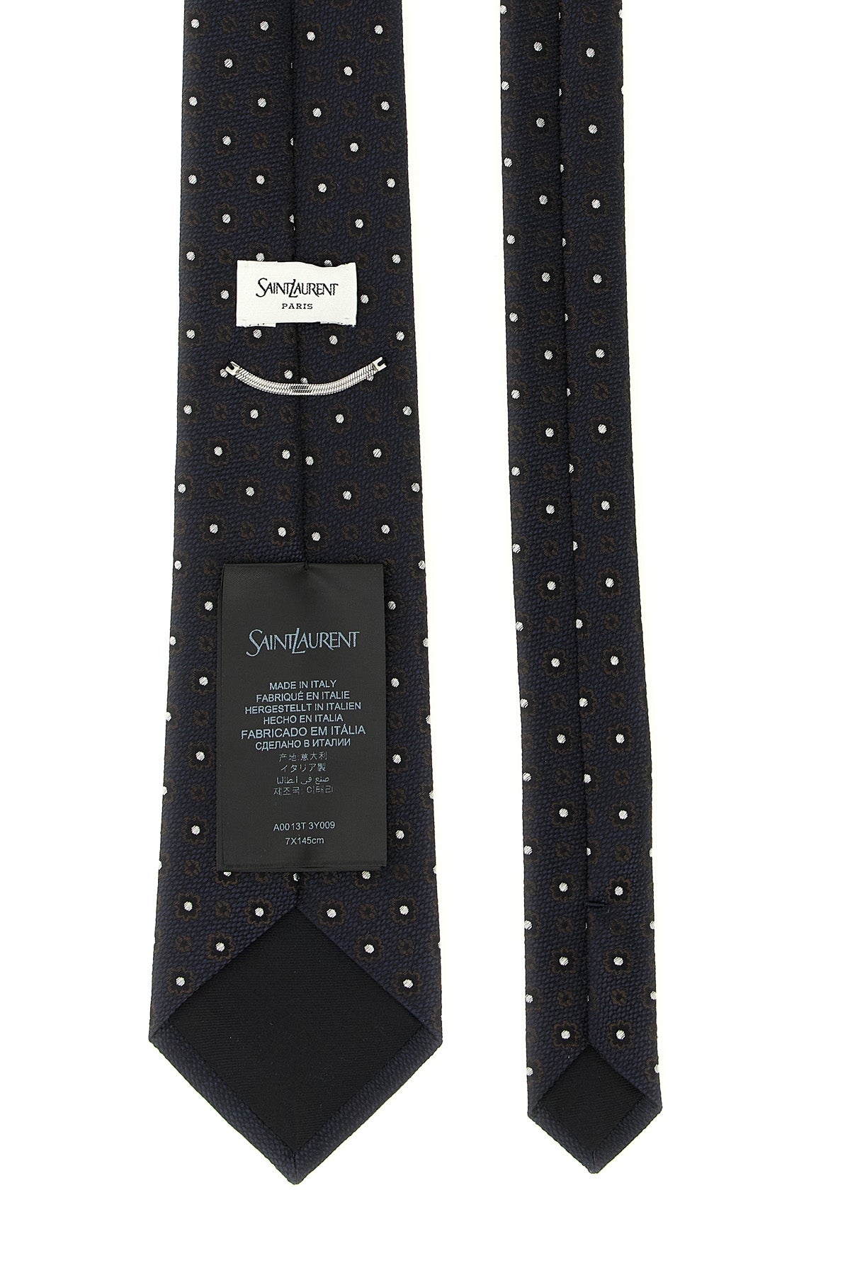 the saint laurent tie in fine silk jacquard