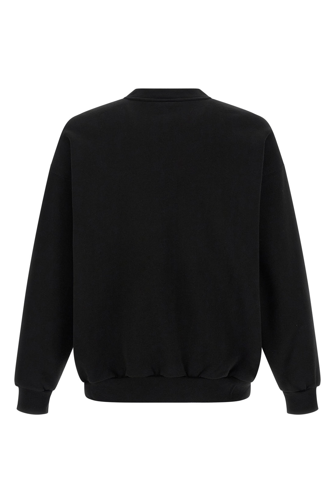 BALENCIAGA L the balenciaga pure black cotton crew neck sweatshirt