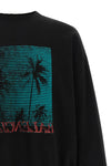 the balenciaga pure black cotton crew neck sweatshirt
