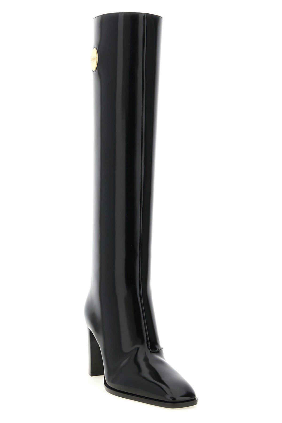 saint laurent louis high boots embody a rigorous and structured elegance