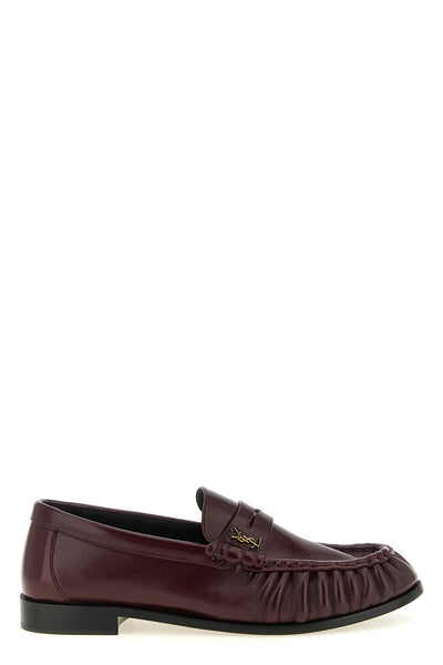 saint laurent le loafer loafers in fine burgundy calf leather redefine everyda