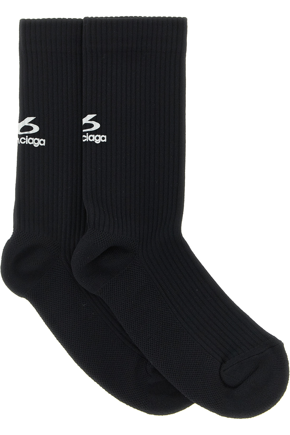 BALENCIAGA M balenciaga techwear high socks in black technical knit define a new standard for