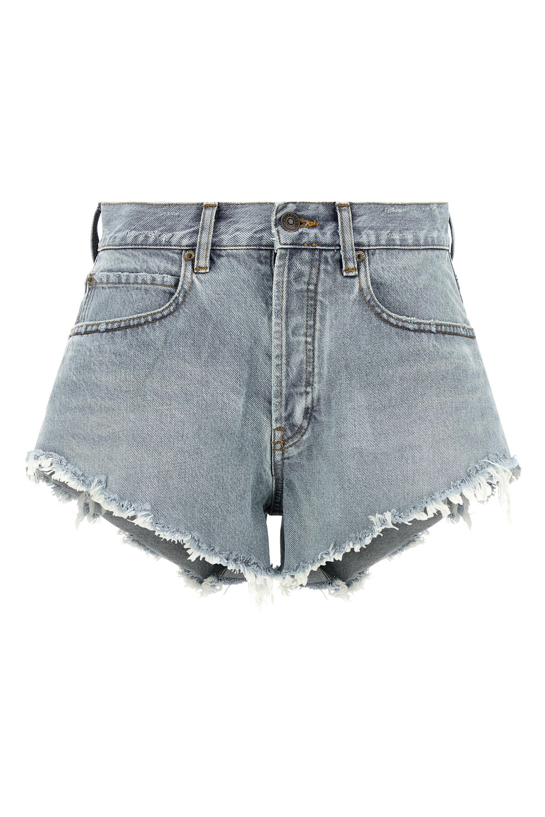 BALENCIAGA 26 balenciaga light blue denim mini shorts redefine casual luxury through meticulou