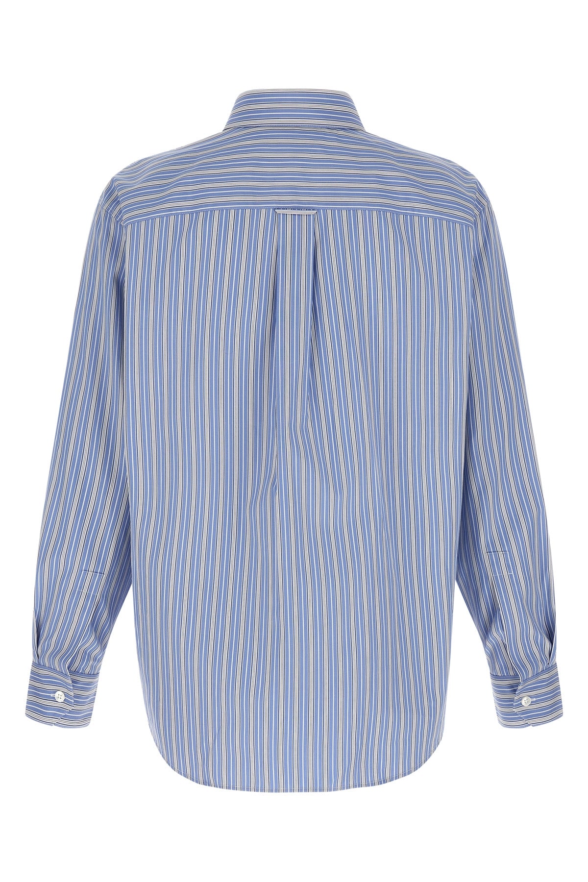 the saint laurent striped cotton poplin shirt