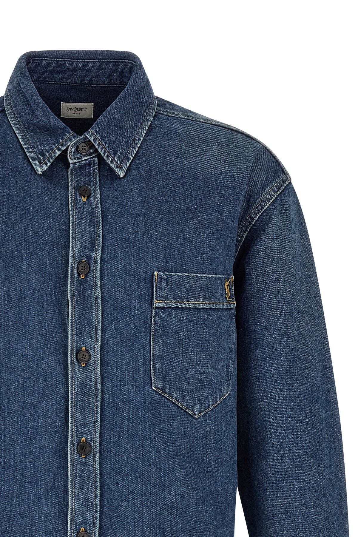 the saint laurent pure cotton denim shirt