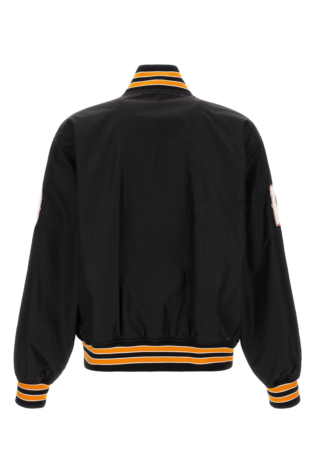 the varsity balenciaga jacket in black technical twill