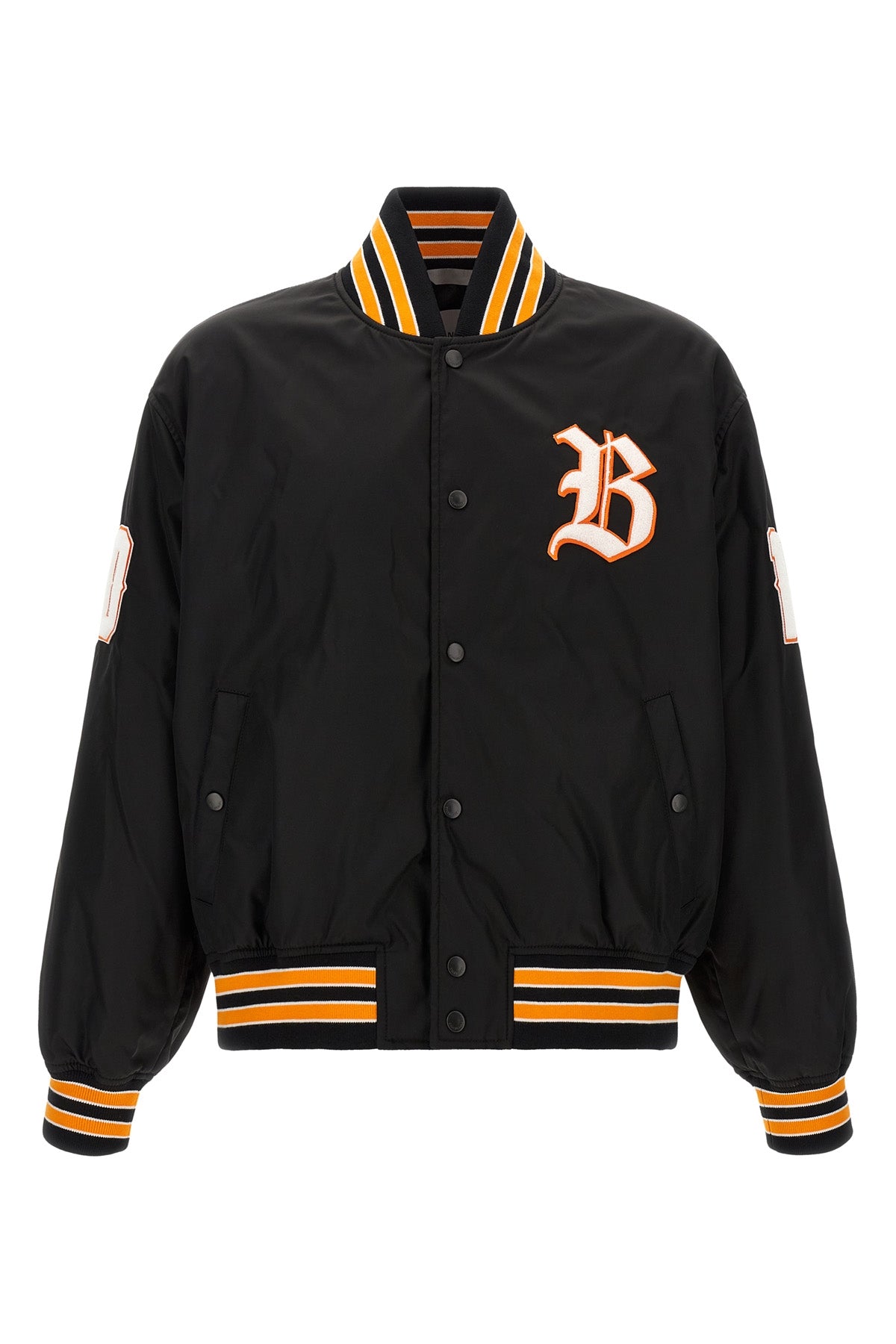 the varsity balenciaga jacket in black technical twill
