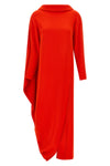 the balenciaga drappeggiato dress redefines the codes of tailoring through an
