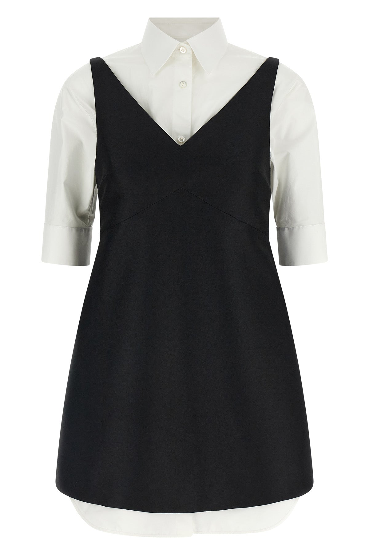 the balenciaga chemisier ibrido mini dress features a sophisticated constructi
