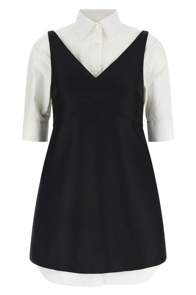the balenciaga chemisier ibrido mini dress features a sophisticated constructi