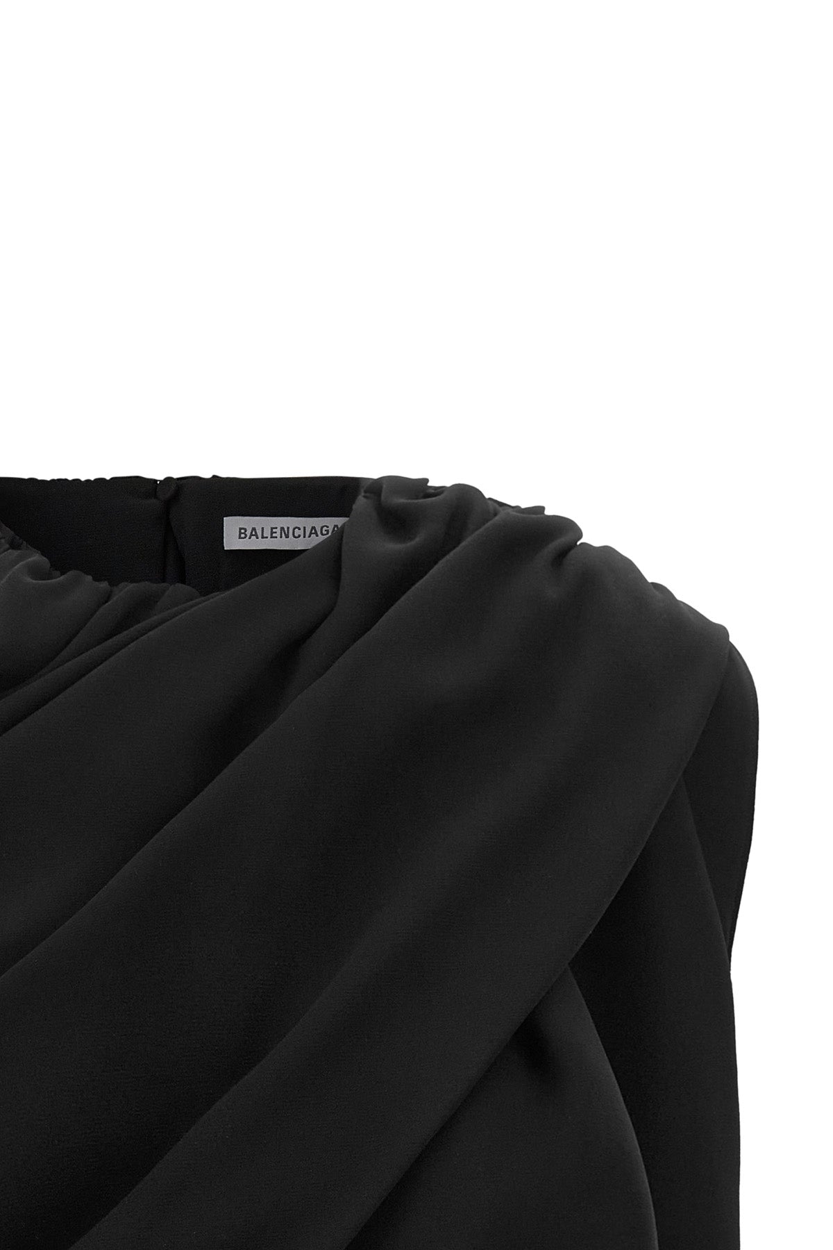 the balenciaga top in silk cady redefines sartorial volumes through a sculptural