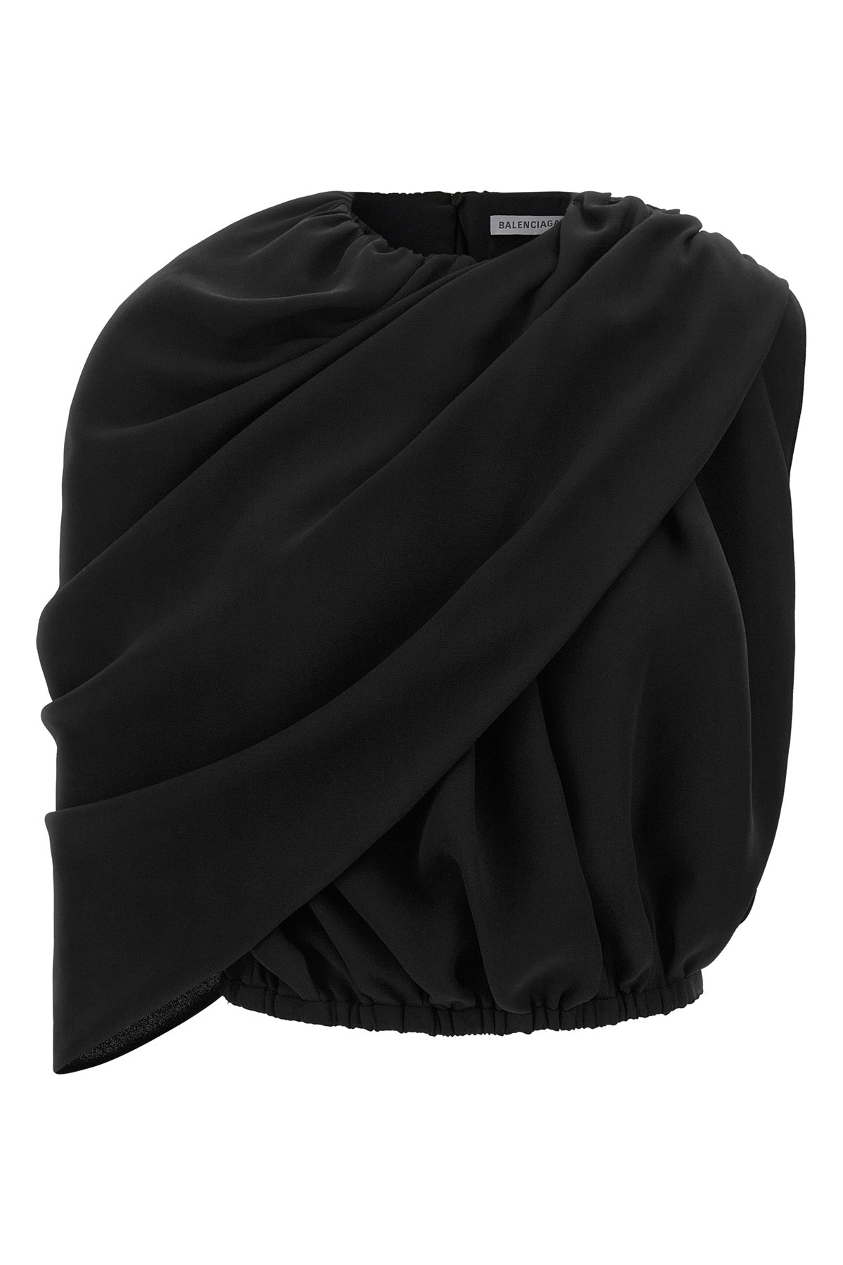 the balenciaga top in silk cady redefines sartorial volumes through a sculptural