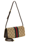 the gucci pouch is made of iconic cotton and linen canvas