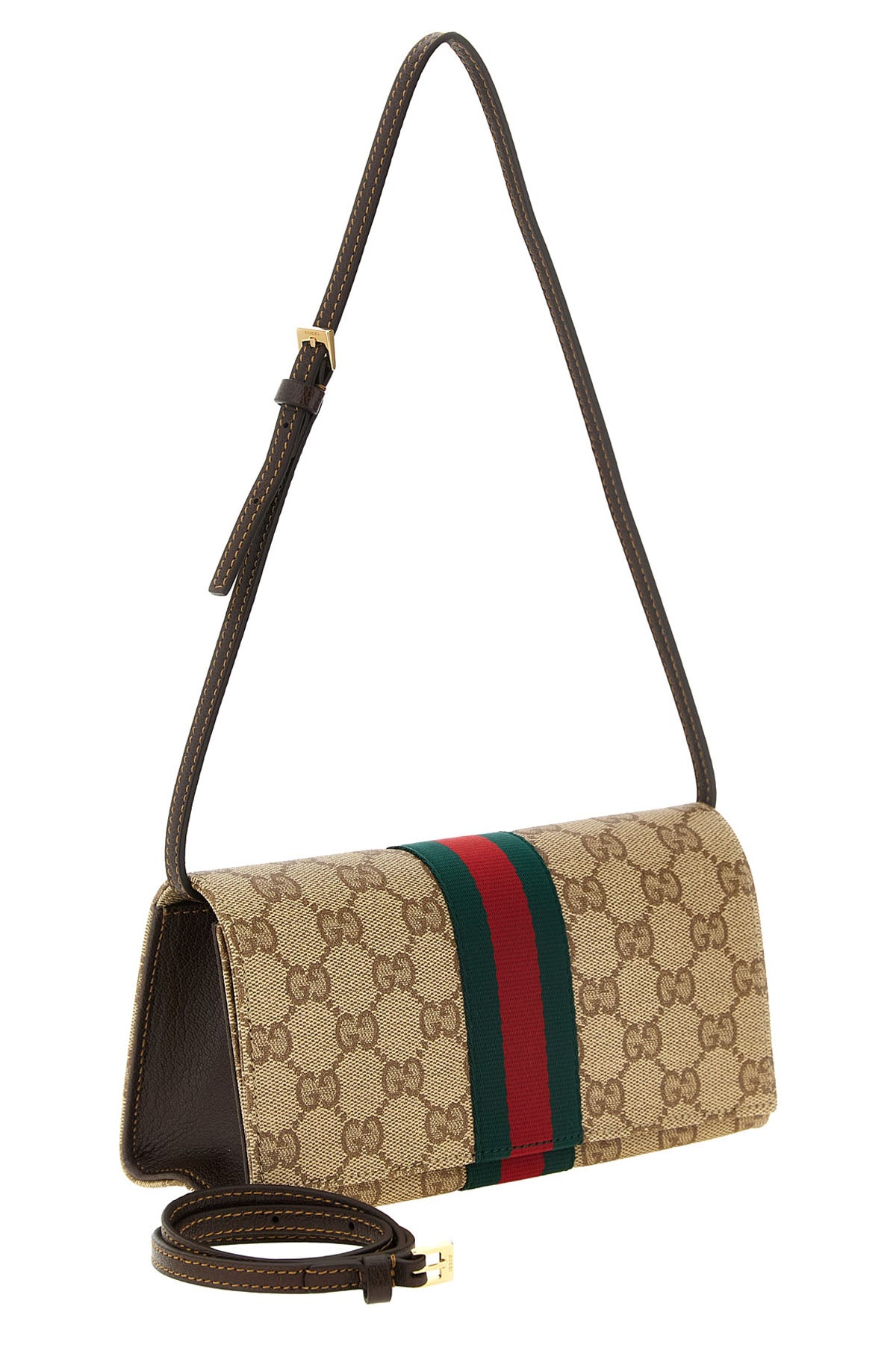 the gucci pouch is made of iconic cotton and linen canvas