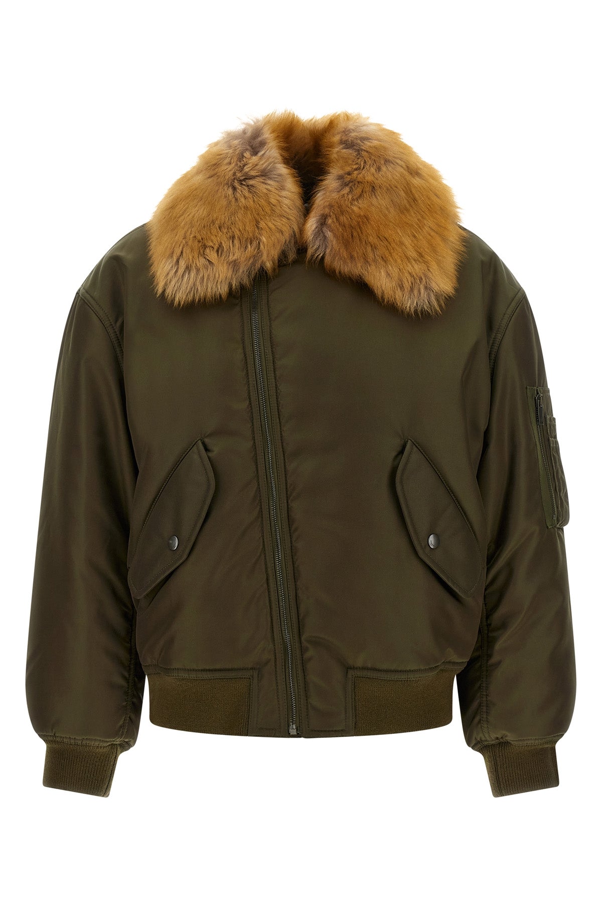 the saint laurent bomber jacket stands out for an innovative construction that b