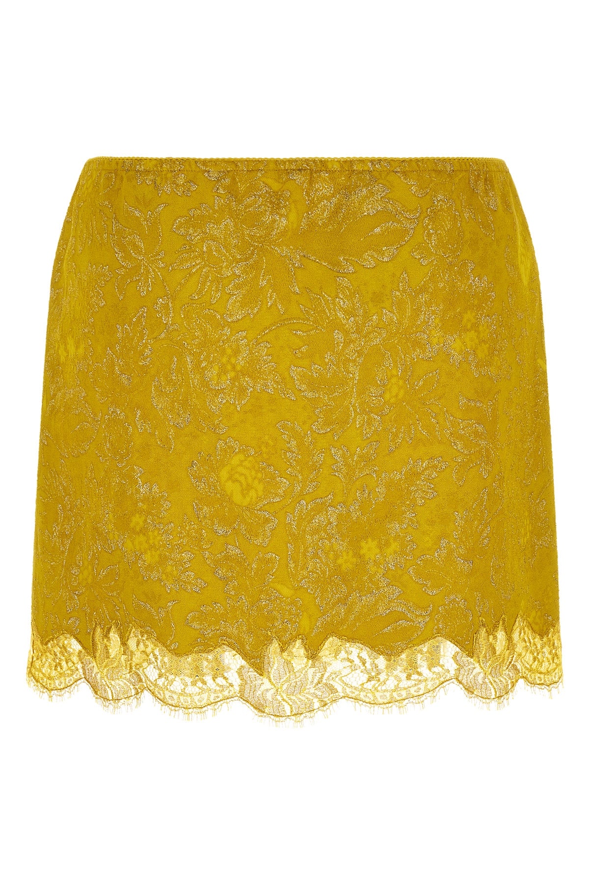 saint laurent barocca mini skirt embodies a sophisticated approach to texture