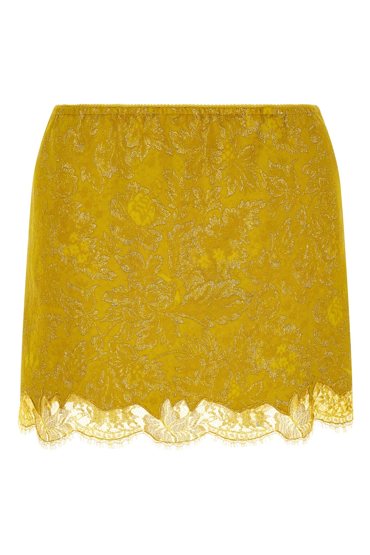 saint laurent barocca mini skirt embodies a sophisticated approach to texture