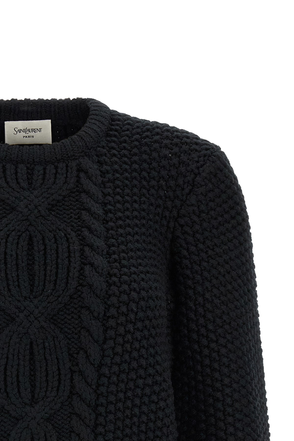 the saint laurent black crew neck sweater