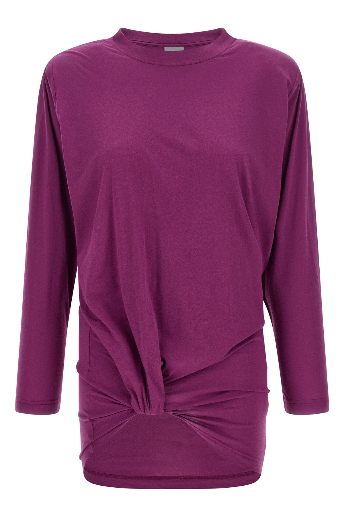 the balenciaga long-sleeved t-shirt redefines the codes of jersey through an asy