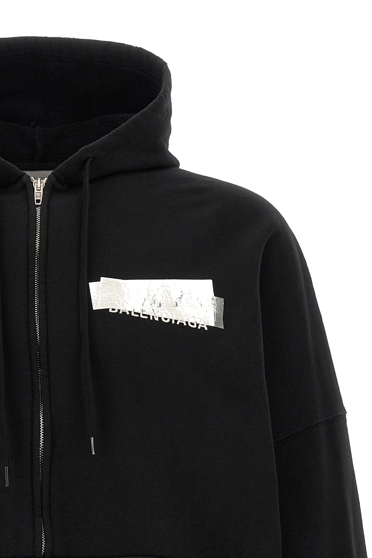 the balenciaga silver tape hoodie