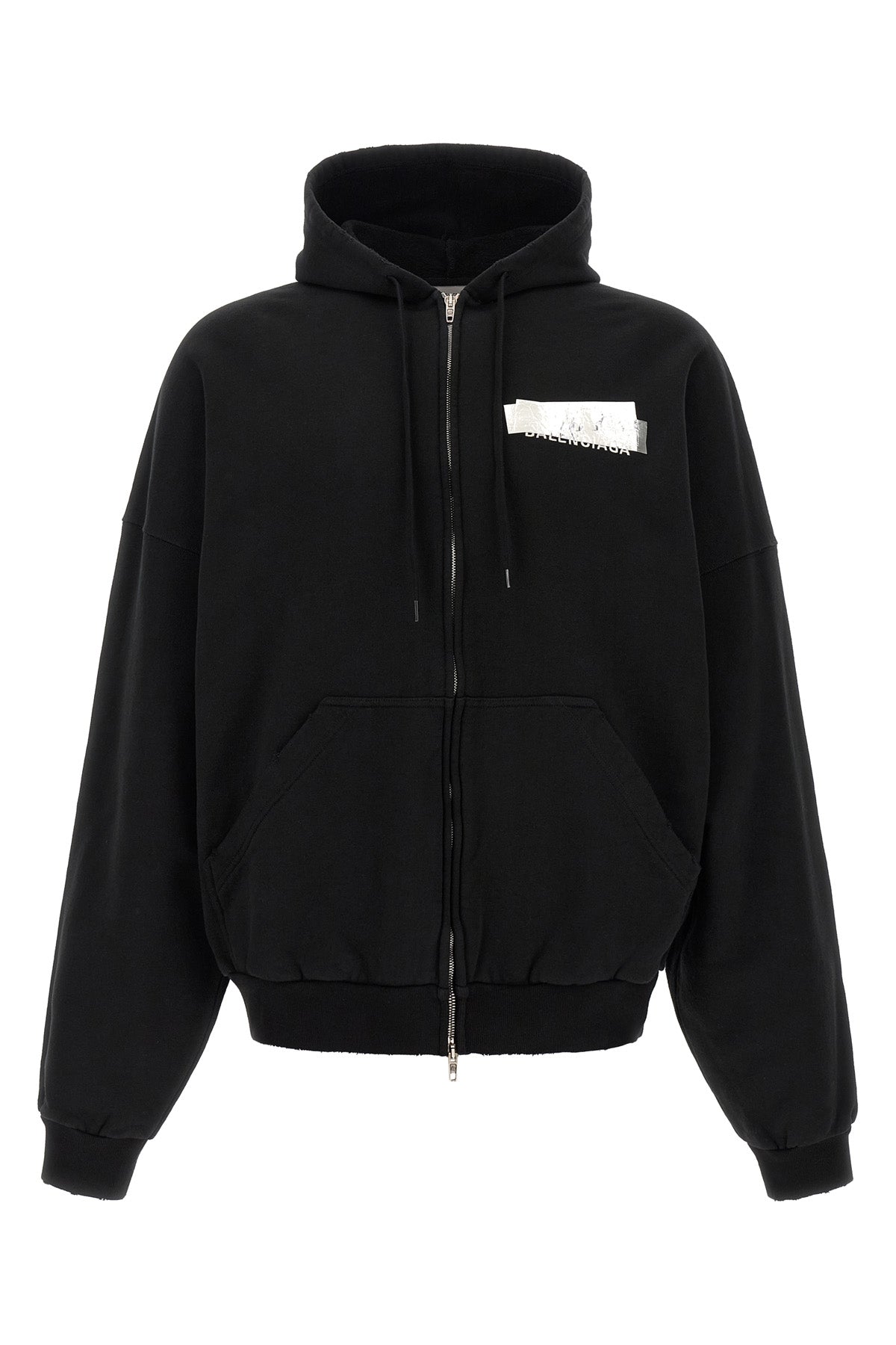 the balenciaga silver tape hoodie