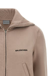 the balenciaga slim zip sweatshirt features a pure cotton tailored constructio