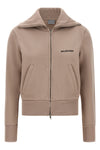 the balenciaga slim zip sweatshirt features a pure cotton tailored constructio