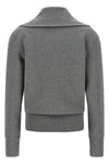 the balenciaga slim zip sweatshirt in pure mélange grey cotton redefines the c