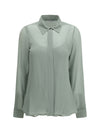 long-sleeve silk shirt