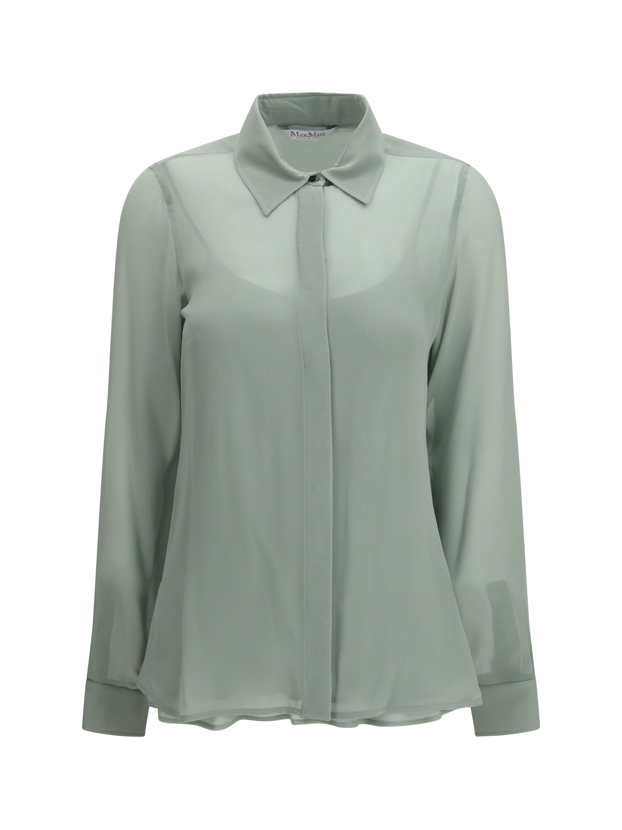 long-sleeve silk shirt