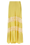long skirt in shiny viscose