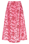 the alberta ferretti midi skirt defines the volumes through an a-shaped silhouet