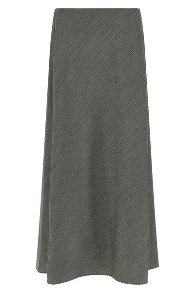 the long skirt by alberta ferretti defines the codes of structured elegance thro