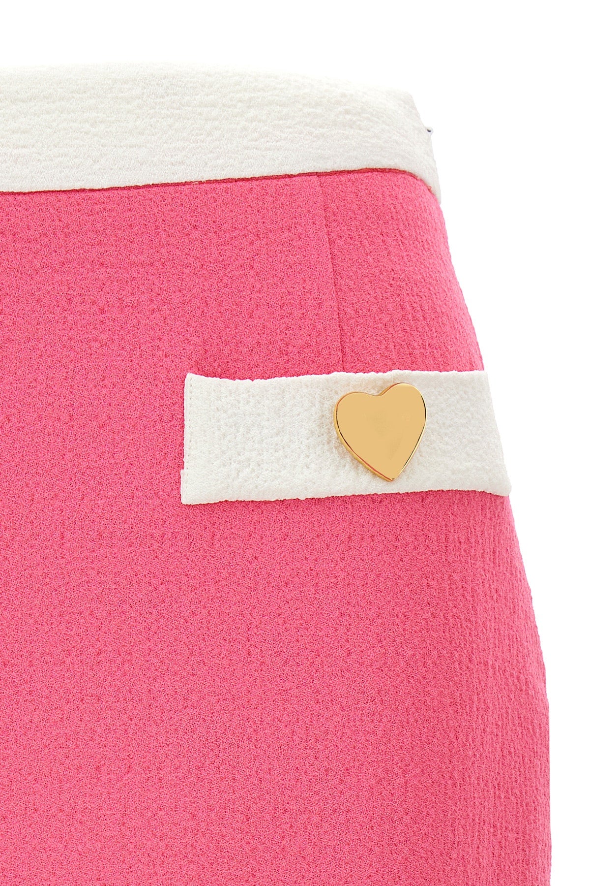 heart buttons viscose skirt