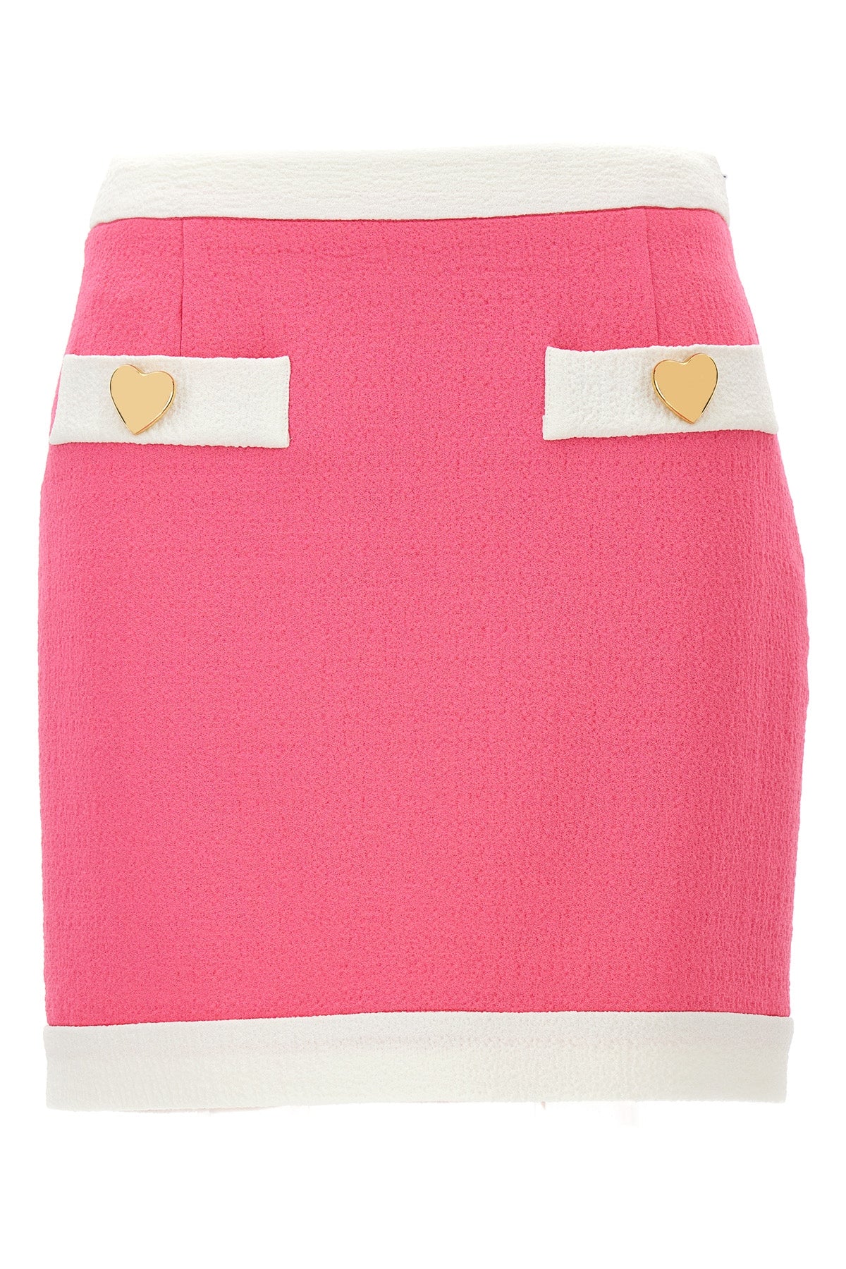 heart buttons viscose skirt