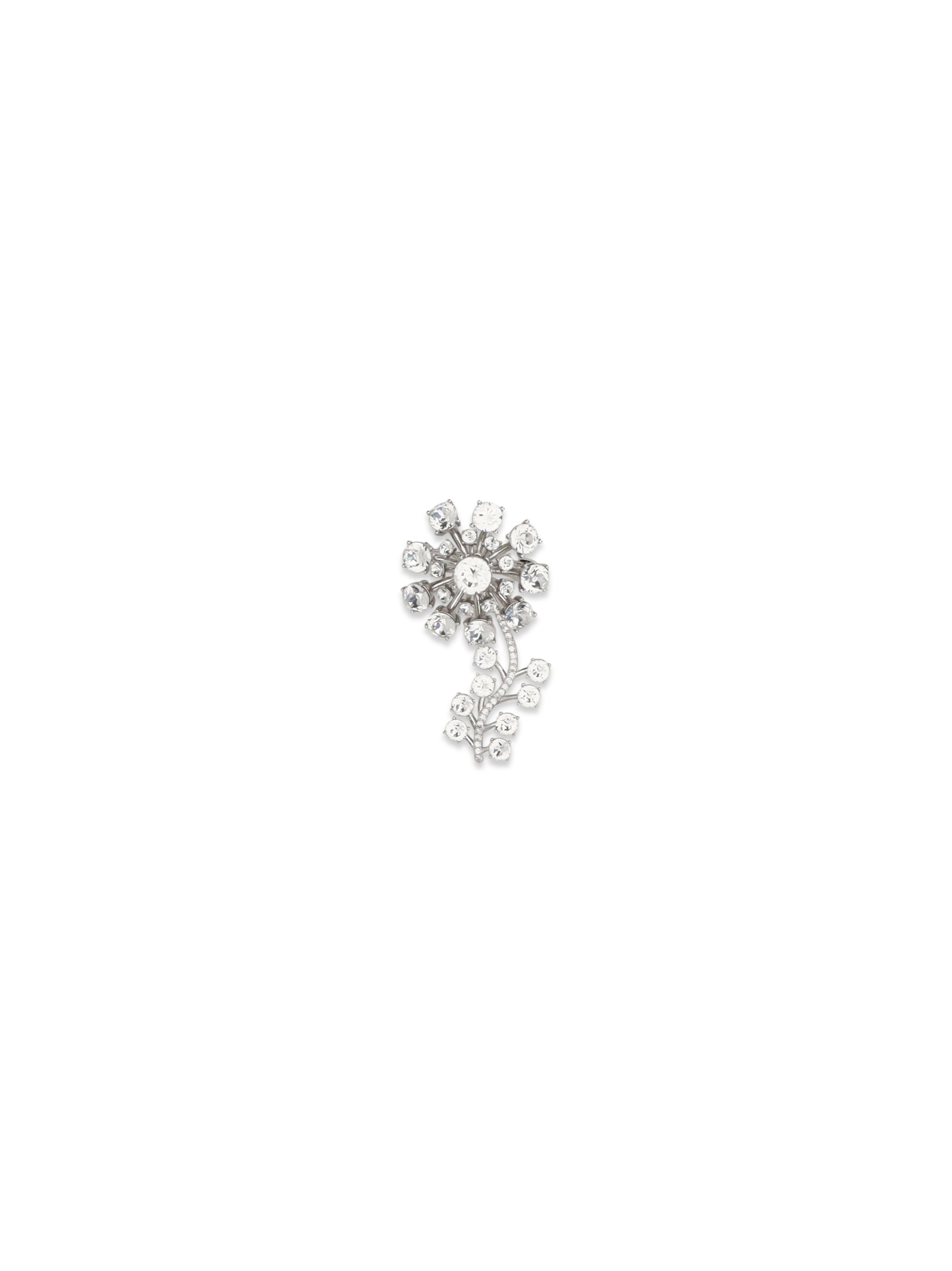 crystal flower brooch