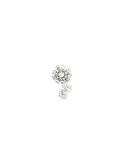 crystal flower brooch