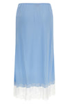 midi skirt in silk twill