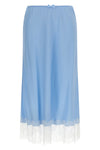 midi skirt in silk twill